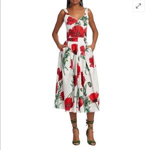 Dolce & Gabbana poppy print midi skirt (part of set)